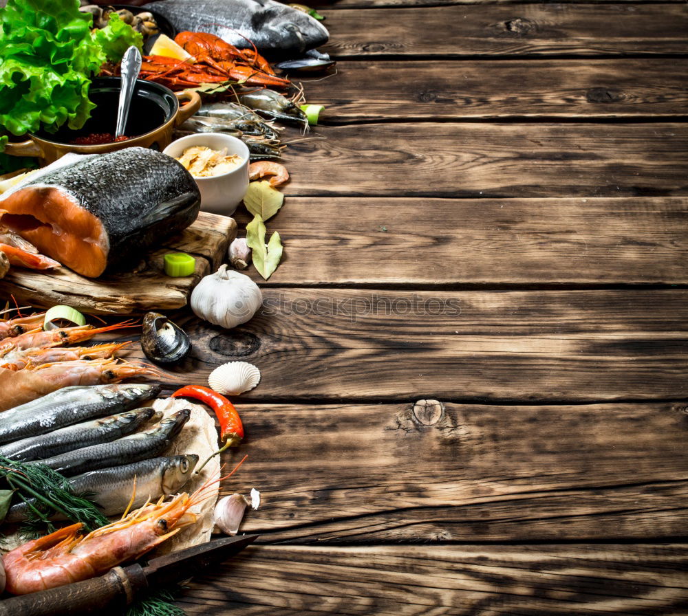 Similar – Image, Stock Photo Fresh mussels in a pot with herbs and spices