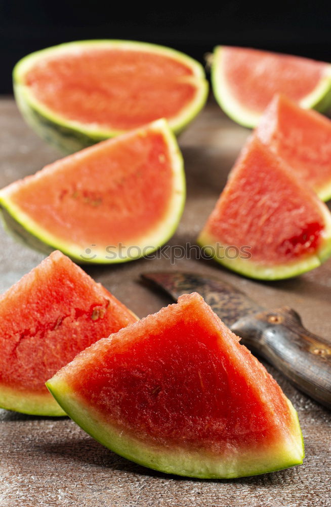 Similar – Eating juicy watermelon