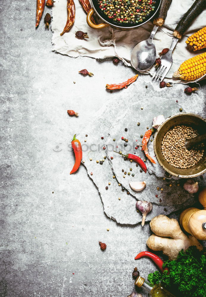 Similar – Image, Stock Photo Bowls with ingredients for balanced stew dish