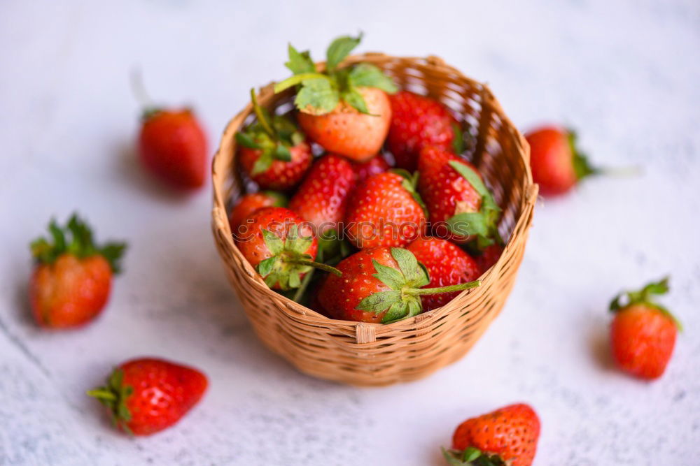 Similar – Strawberries in a bowl on an old wooden table