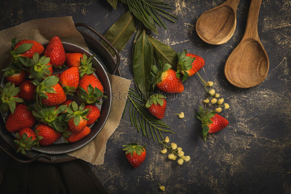 Similar – Image, Stock Photo Red Fresh strawberries in a bowl