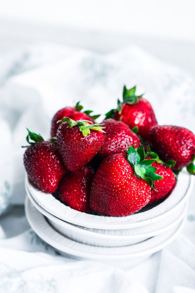 Similar – Image, Stock Photo Fresh strawberries and strawberries milkshake