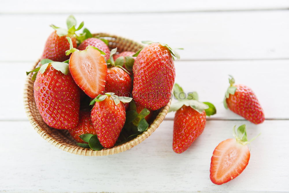 Similar – Image, Stock Photo Macaron And Strawberry Birthday Cake