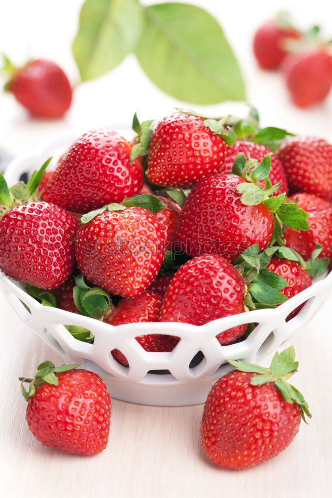 Similar – Image, Stock Photo Strawberries jam jar Food