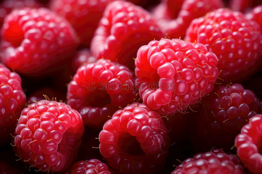 Similar – Image, Stock Photo Raspberries in close-up