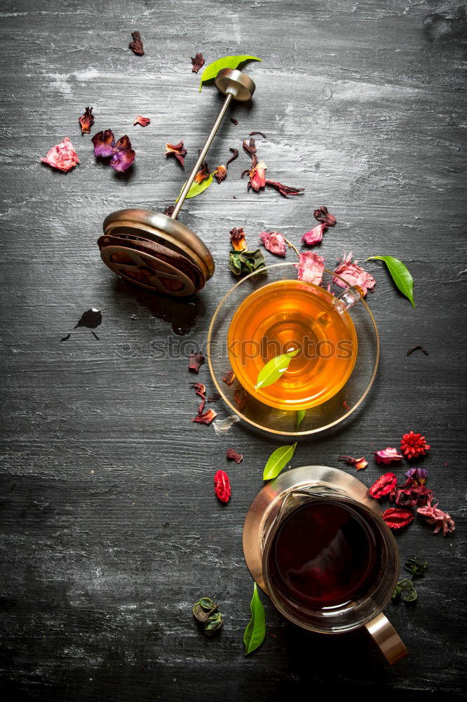 Similar – Image, Stock Photo Tea with blossoms in the wood shovel