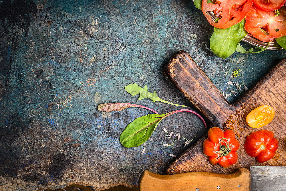 Similar – Image, Stock Photo Tomato Mozzarella Salad with cutlery