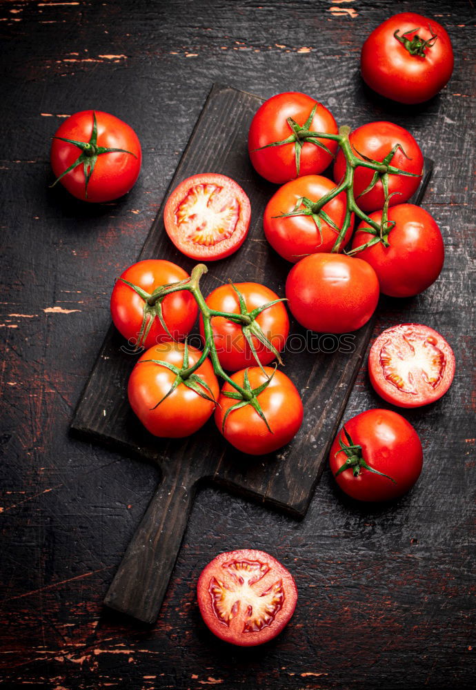 Similar – Image, Stock Photo Cherry tomatoes and basil