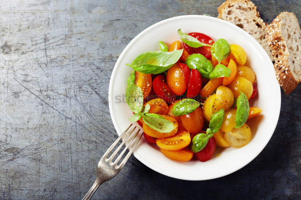 Similar – Image, Stock Photo Chickpea salad in bowl on wooden background