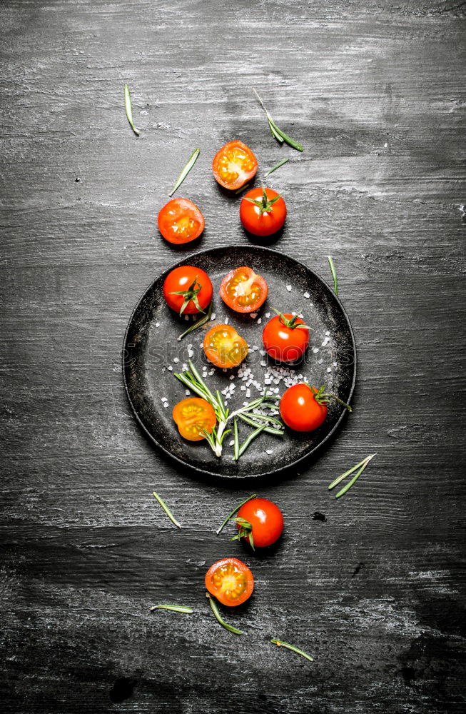 Similar – Image, Stock Photo Mushrooms and parsley on slate table.