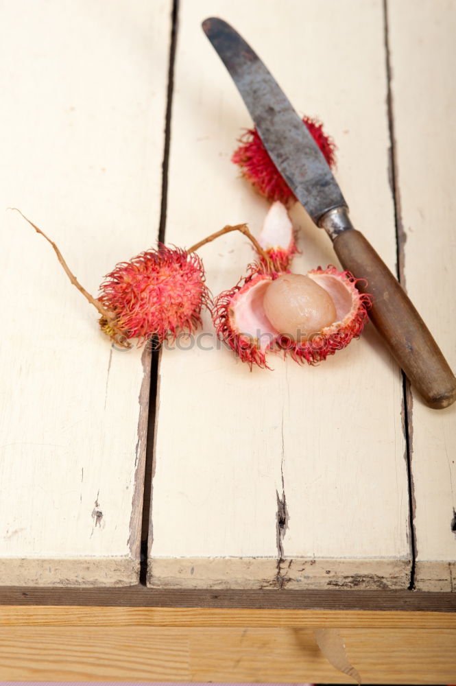 Old hammer on wooden background