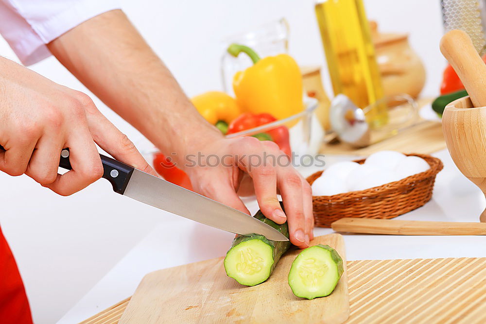 Similar – Image, Stock Photo Raw salmon fish in ice and vegetables