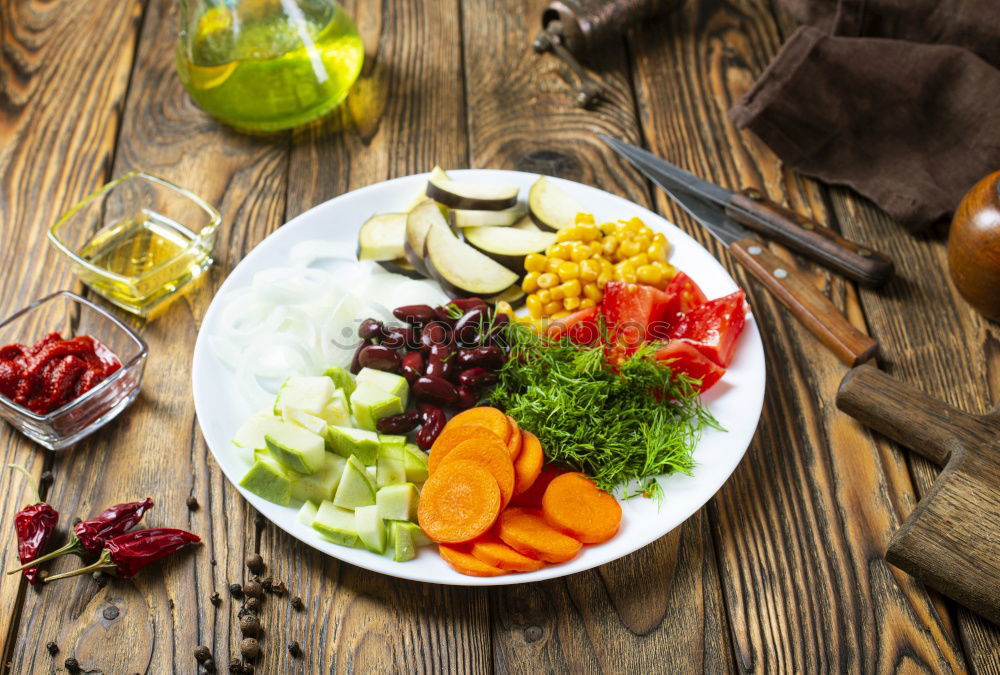 Similar – Image, Stock Photo Spices and oil on table