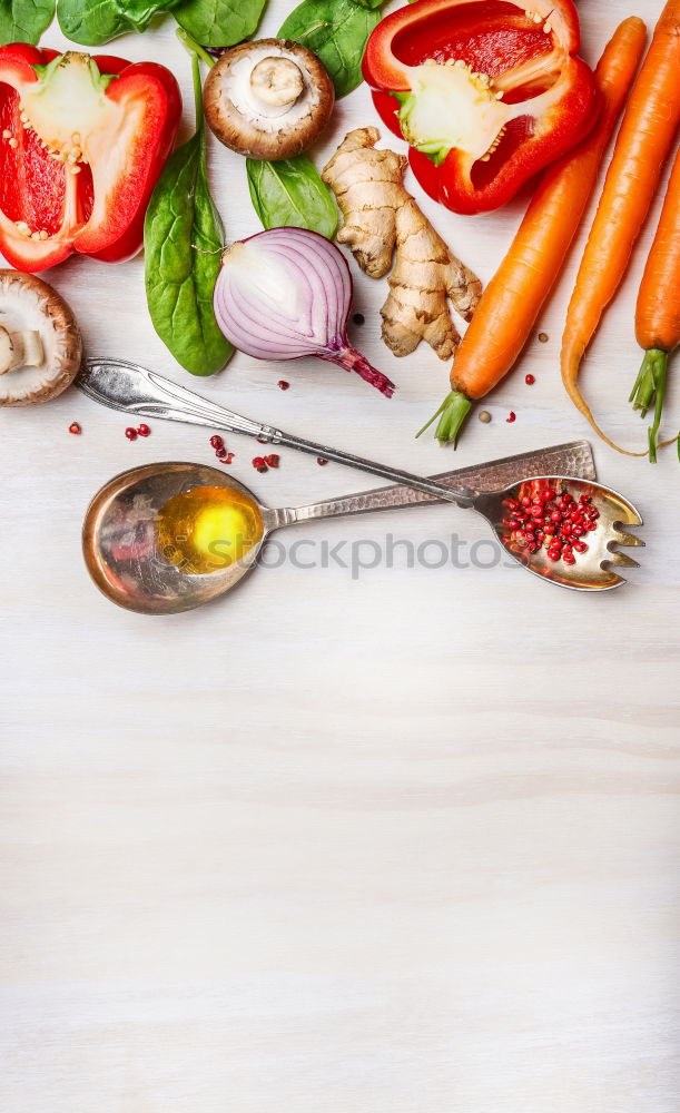 Similar – Image, Stock Photo Asparagus with vegetables on a white background