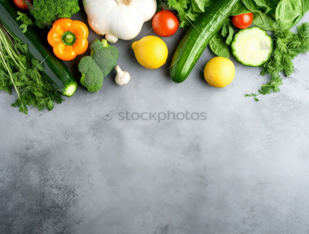 Similar – Image, Stock Photo Fresh vegetable ingredients and cooking spoon