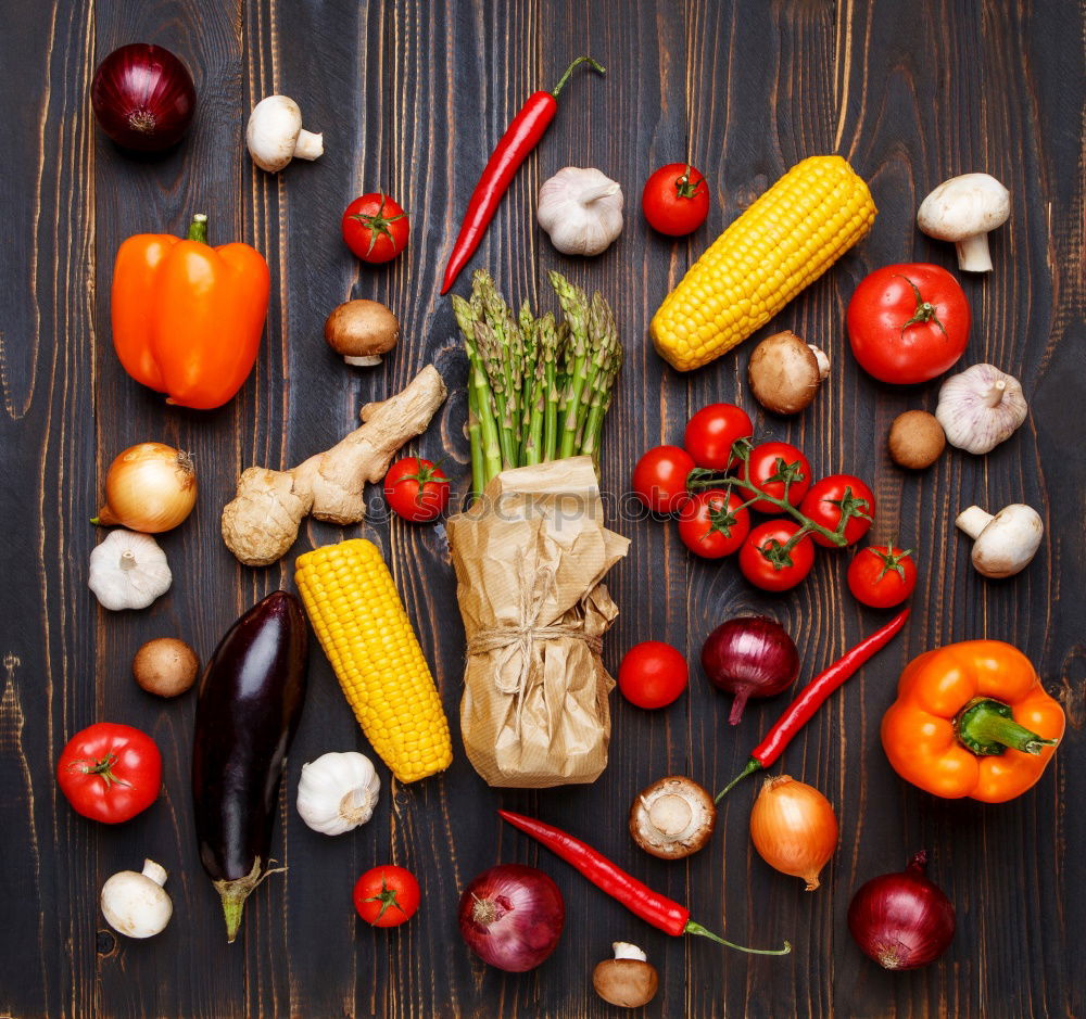 Similar – Cooking ingredients and utensils on table