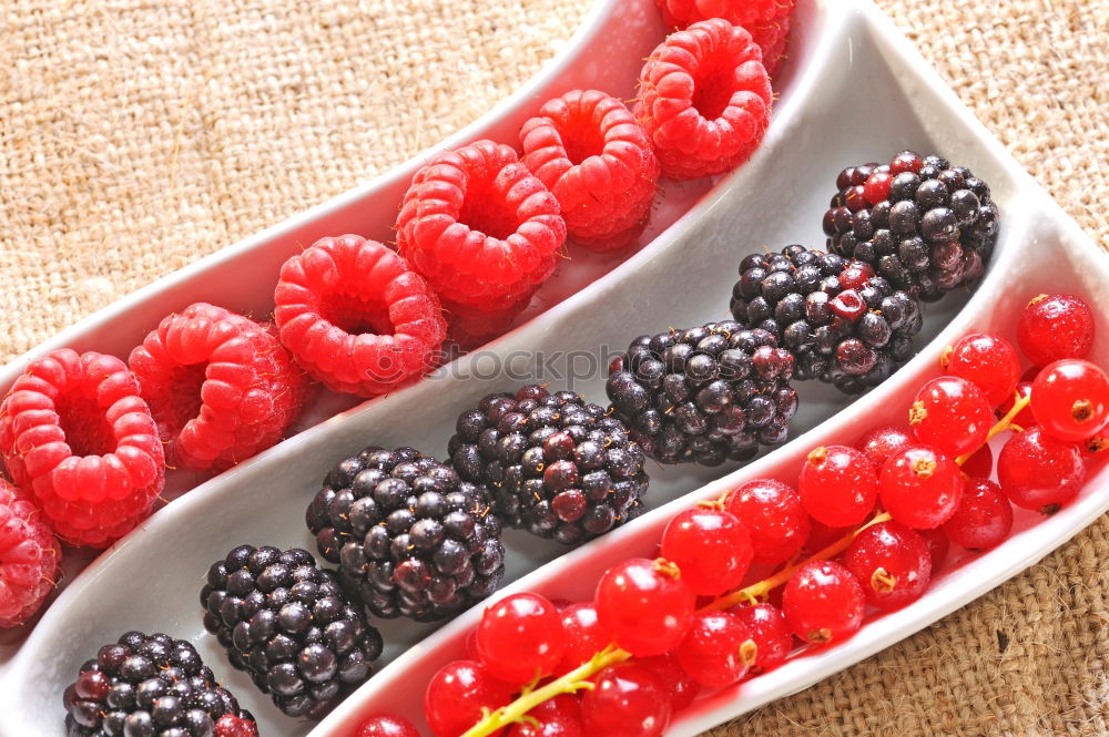 Similar – Image, Stock Photo Summer berries ice cream in blue plate