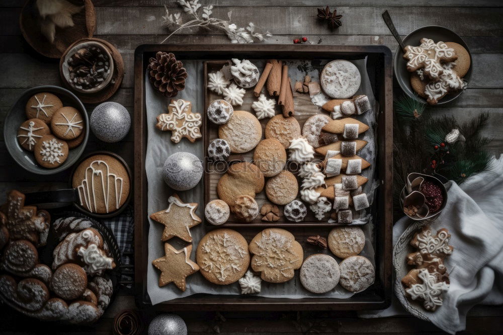 Similar – Image, Stock Photo Vegan truffle pralines with ingredients for Christmas