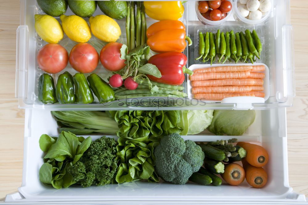 Similar – Green vegetables and greens in open refrigerator