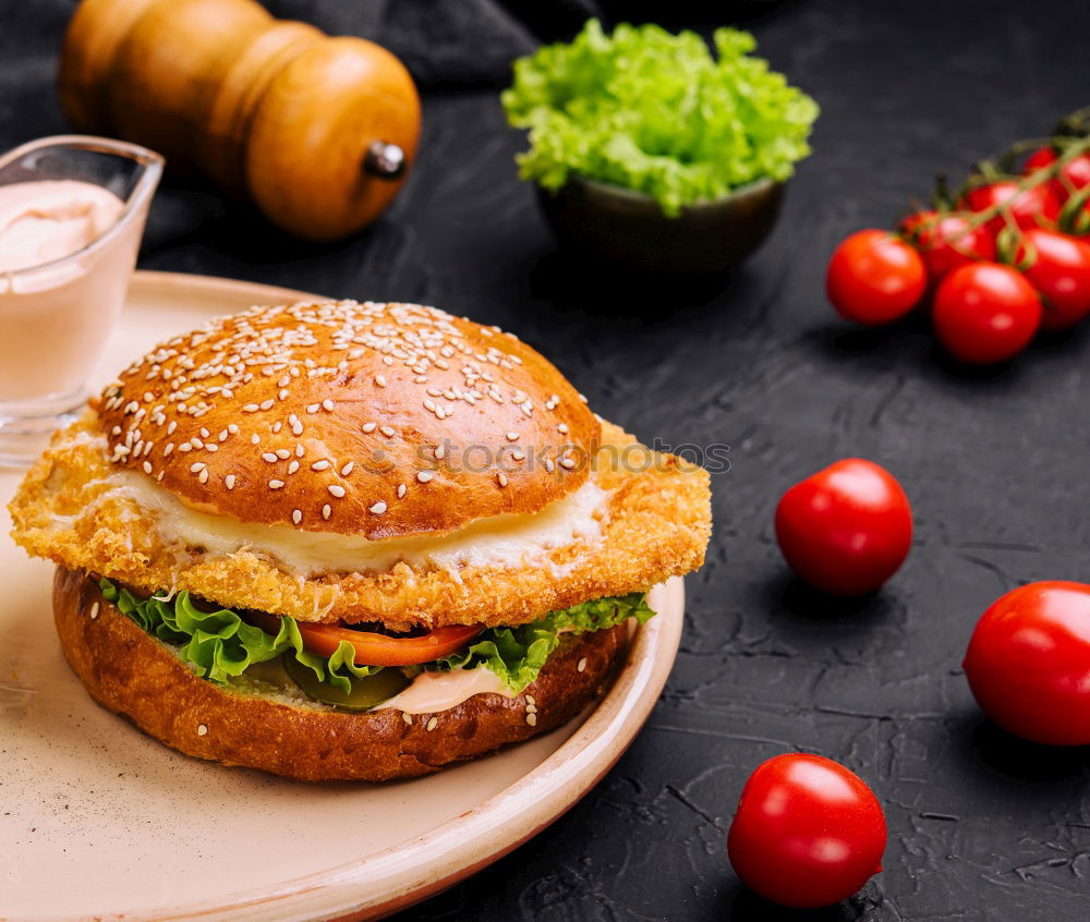 Similar – Image, Stock Photo burgers Food Vegetable