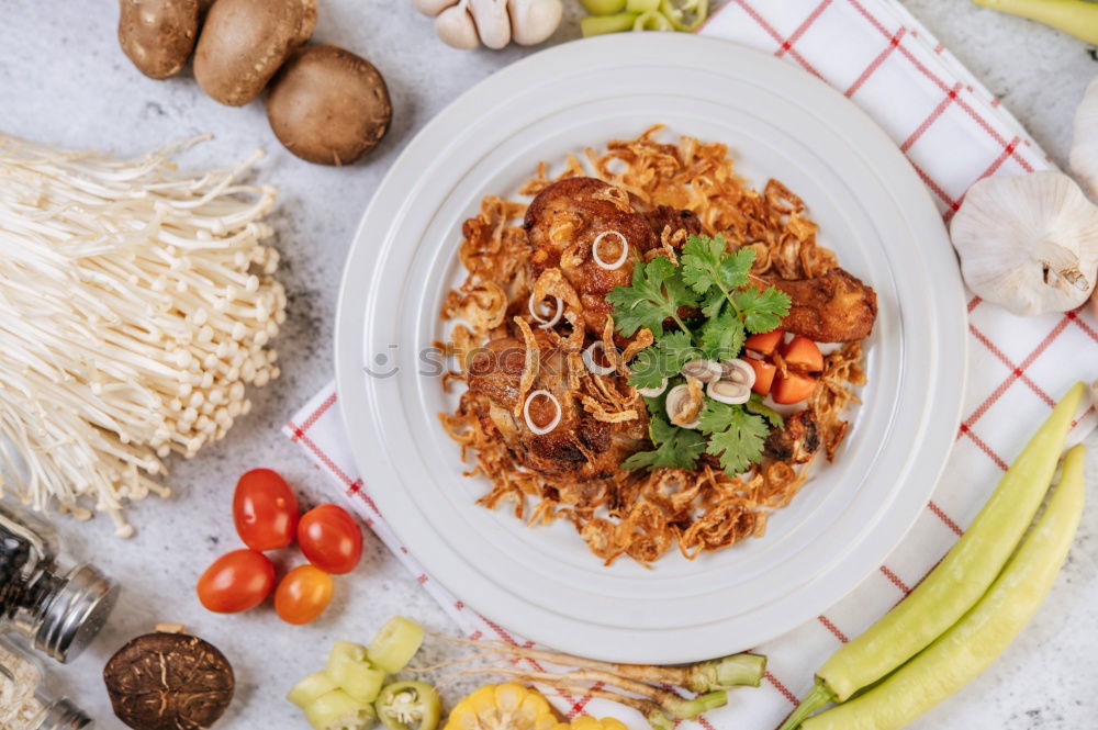 Similar – Image, Stock Photo Quinoa bowl with tomatoes, zucchini and lime