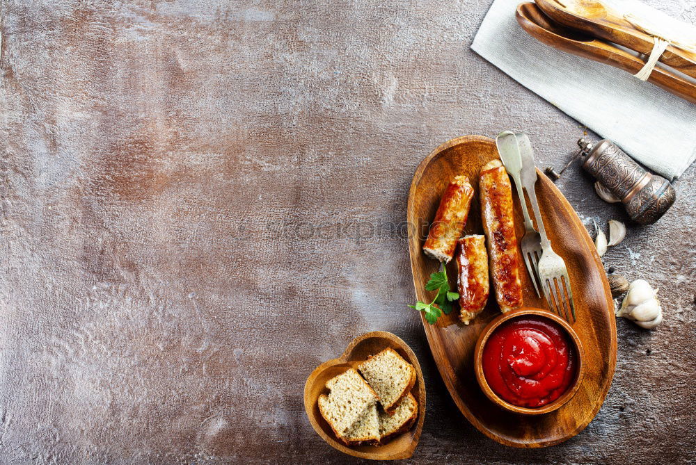 Similar – Image, Stock Photo strawberry rhubarb crumble