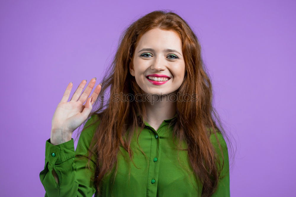 Similar – Image, Stock Photo Red haired woman Lifestyle