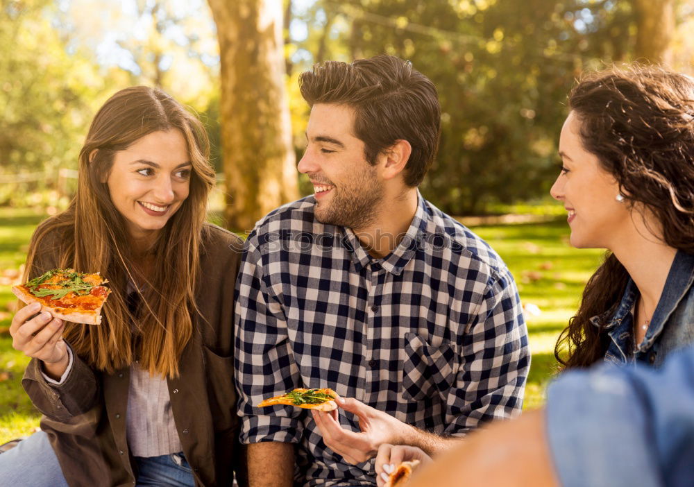 Similar – Image, Stock Photo Happy Young adult couple watching videos on phone