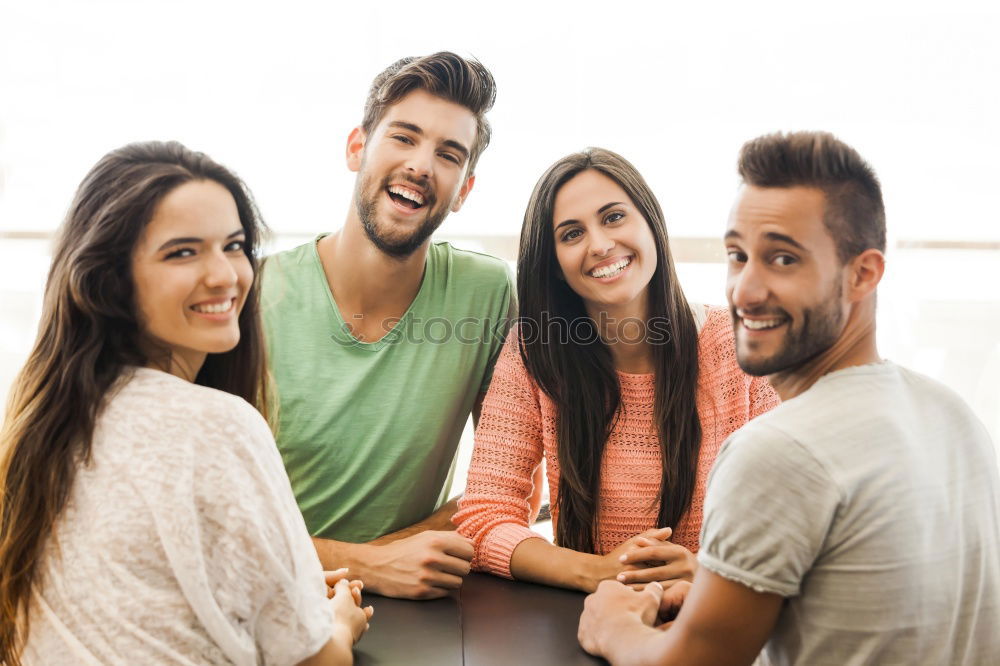 Similar – Group of young people together outdoors in urban park