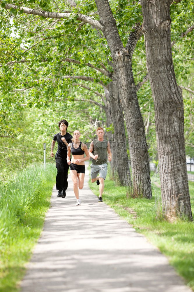 Similar – Image, Stock Photo Senior Man Running in the Forest