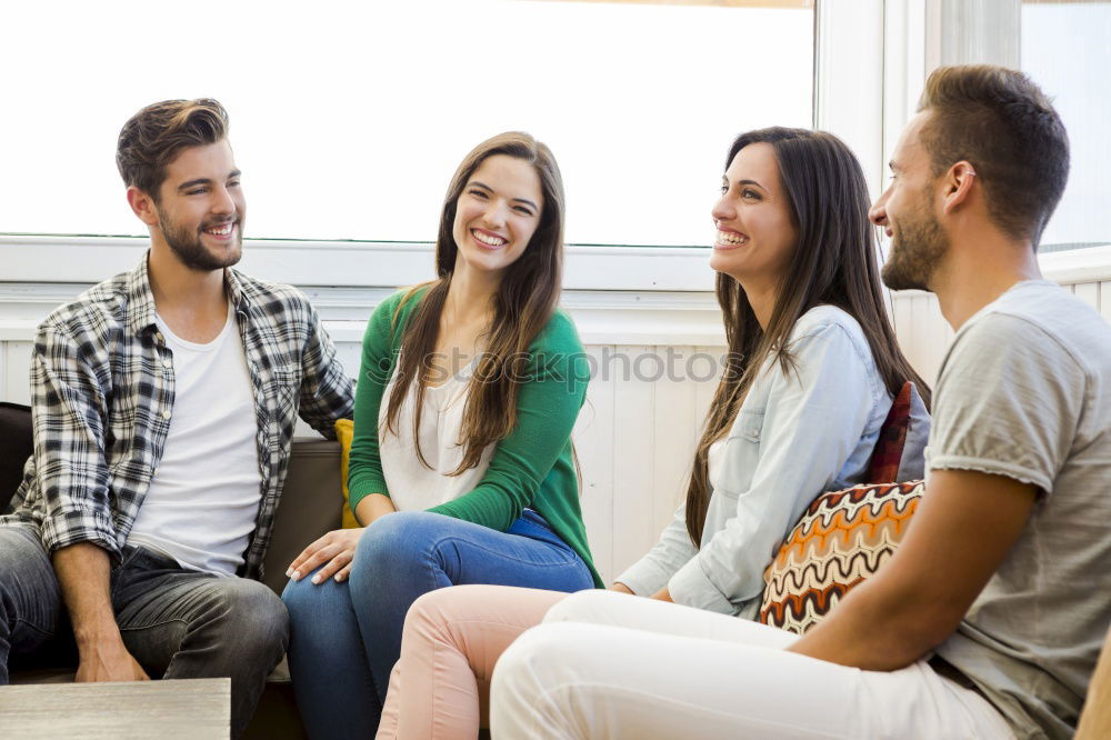 Similar – Group of multi-ethnic young people together outdoors