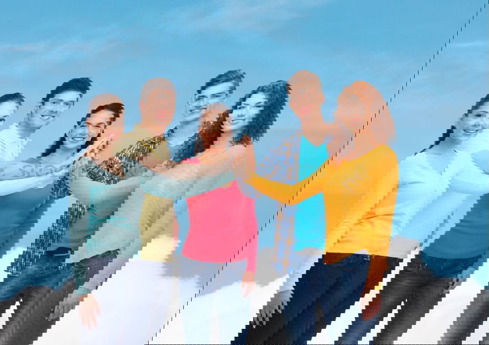 Similar – Image, Stock Photo Brothers and sisters on outdoor chairs