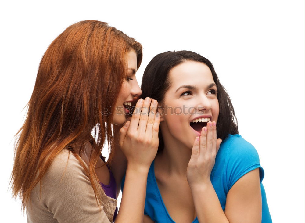 Similar – Image, Stock Photo Two best friends shares secrets.