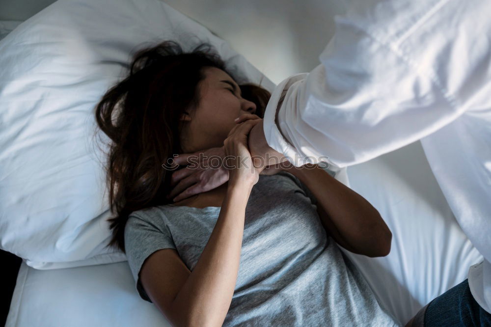 Similar – Image, Stock Photo Blonde woman lying in bed