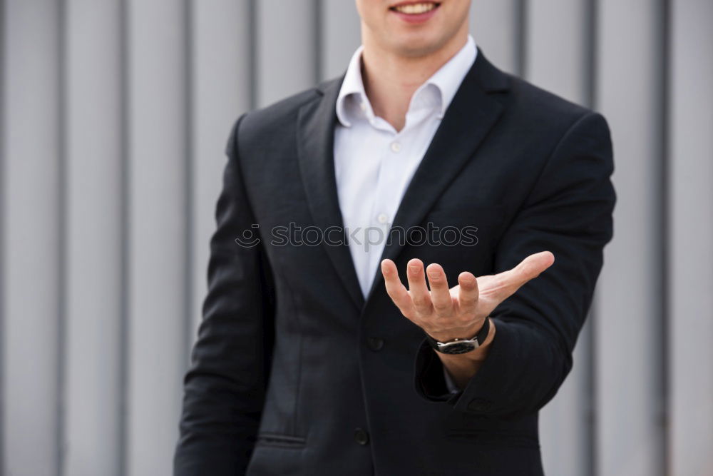 smiling office worker in white shirt