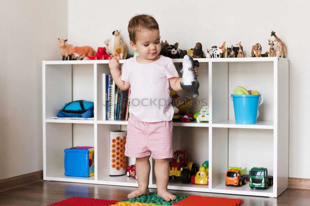 Similar – Image, Stock Photo happy toddler girl in pyjamas