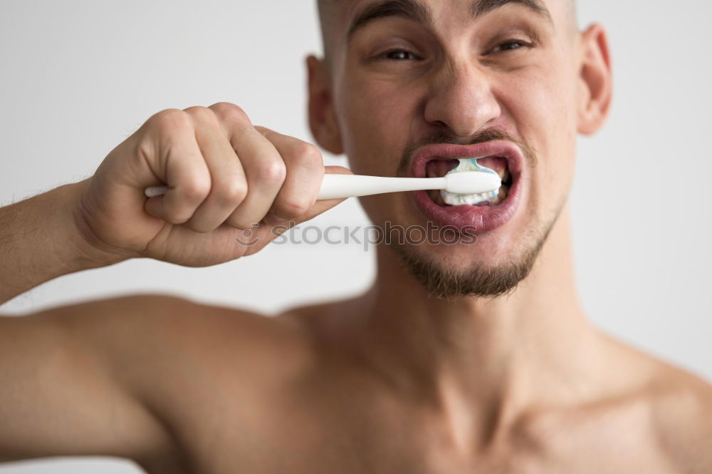 Similar – Image, Stock Photo Young man eats fresh fish