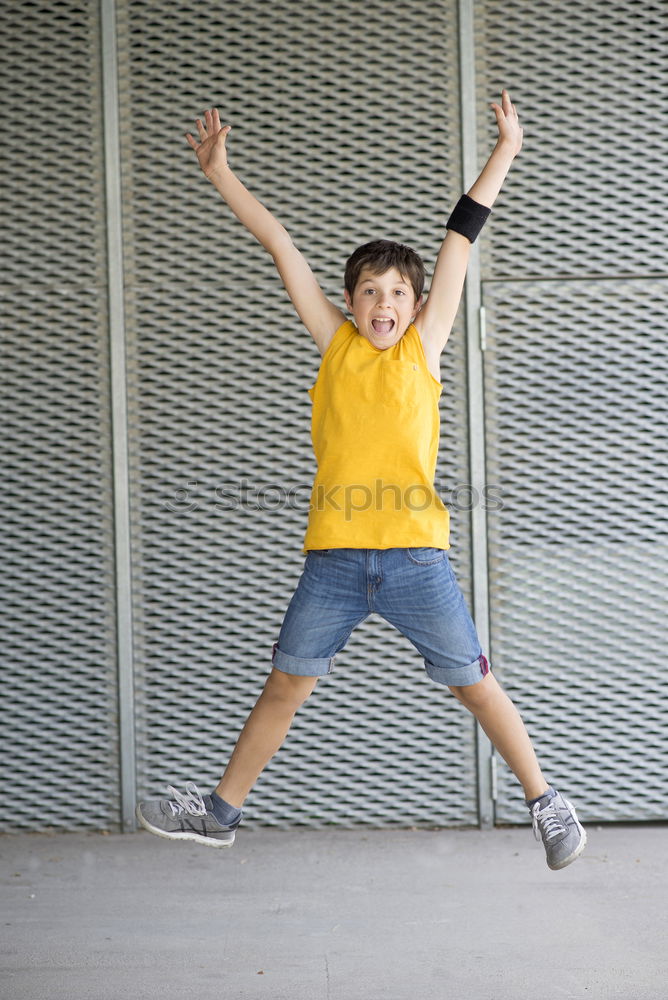 Similar – Image, Stock Photo Close-up of a teenage boy carrying skateboard and smiling