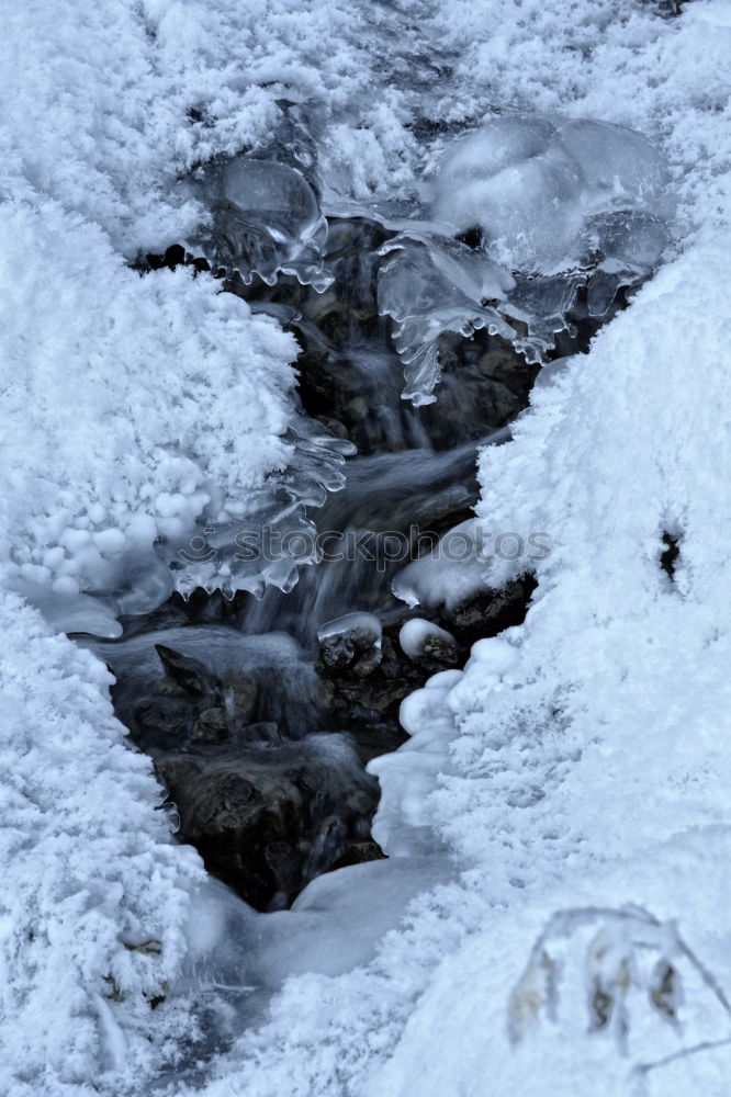 Similar – Winter landscape with icy water analog