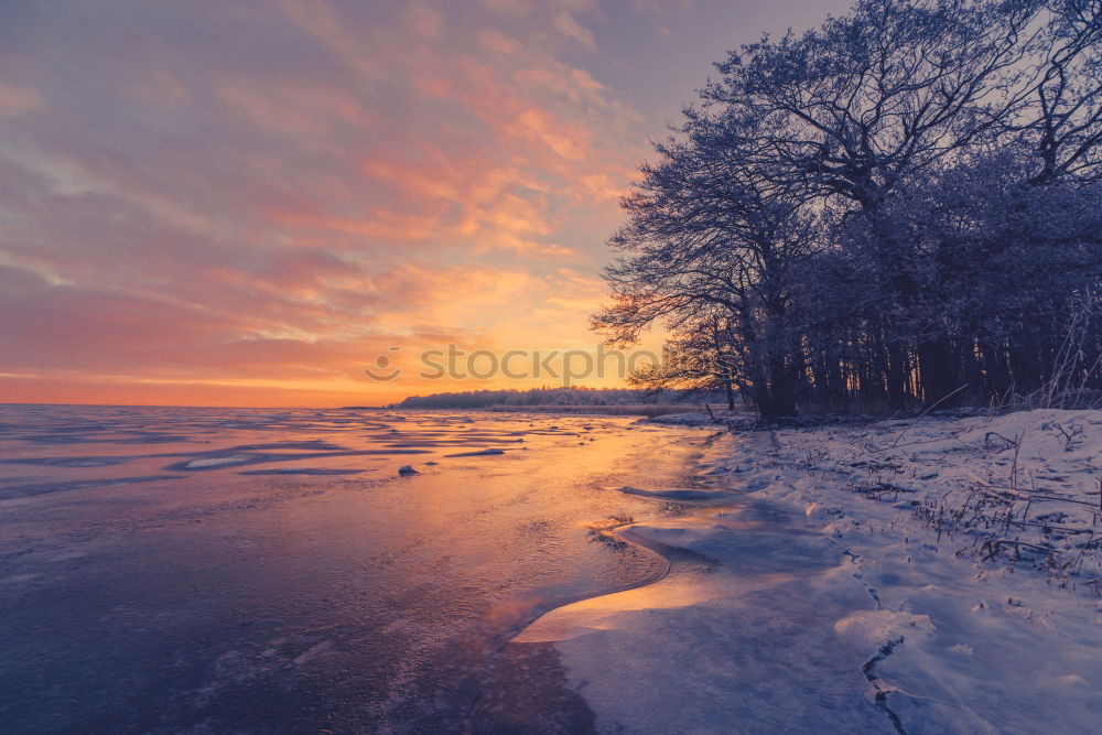 Similar – Image, Stock Photo Sunset on the Sonau