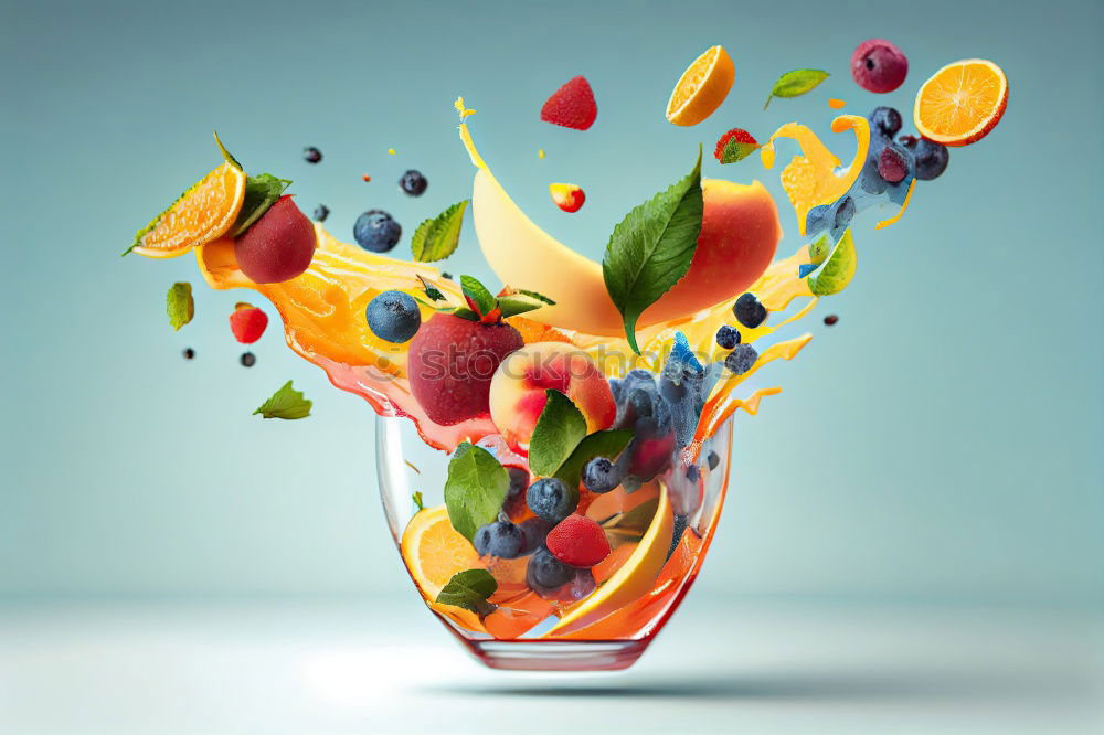 Similar – Image, Stock Photo Red Juice or Smoothie Drink with Splash and Berries