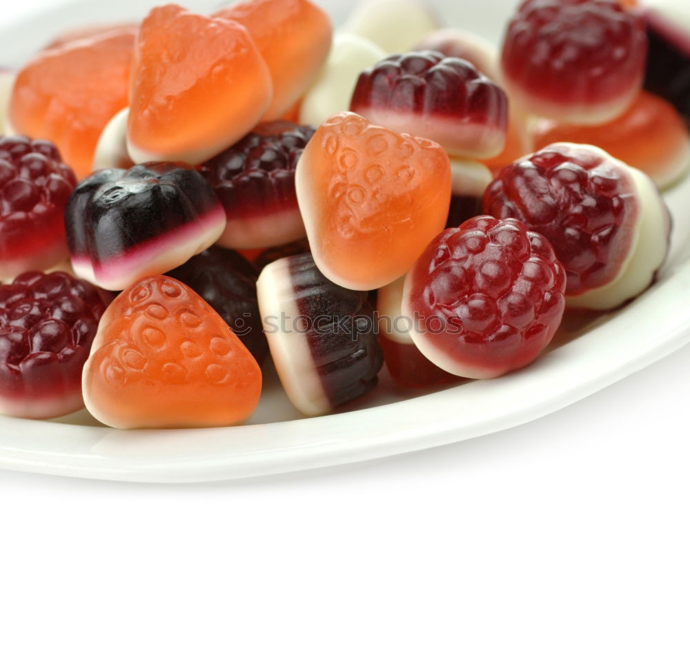 Similar – Glass bowl with red currants and vanilla sauce