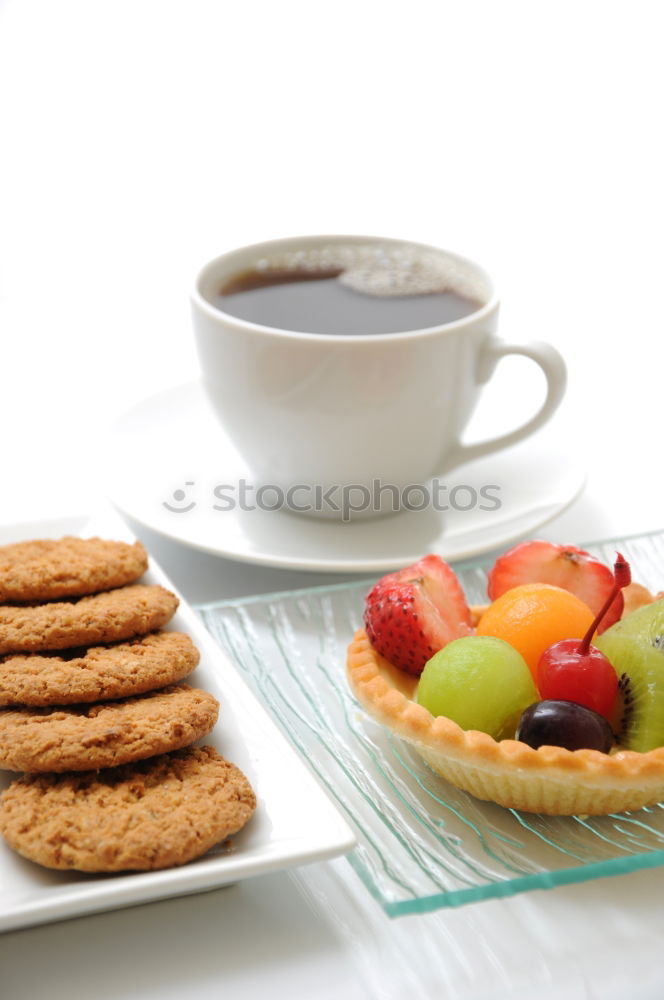 Similar – Image, Stock Photo A few books with cup of coffee and cookies on wooden floor