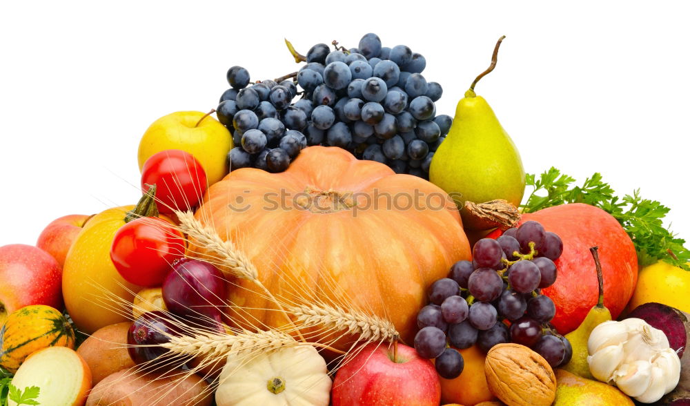 Image, Stock Photo Autumn apples and pumpkins