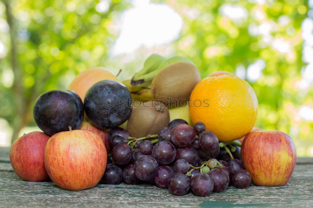 Similar – Image, Stock Photo Mirabelle plums, plums and grapes