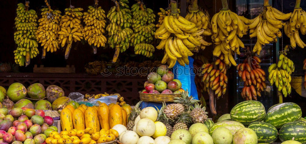 Similar – Image, Stock Photo Colourful fruit and vegetable market stall