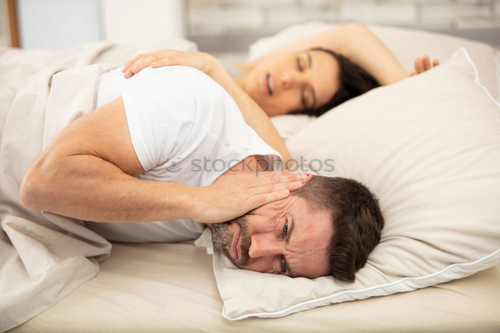 Similar – Image, Stock Photo Young couple. Man massaging a woman