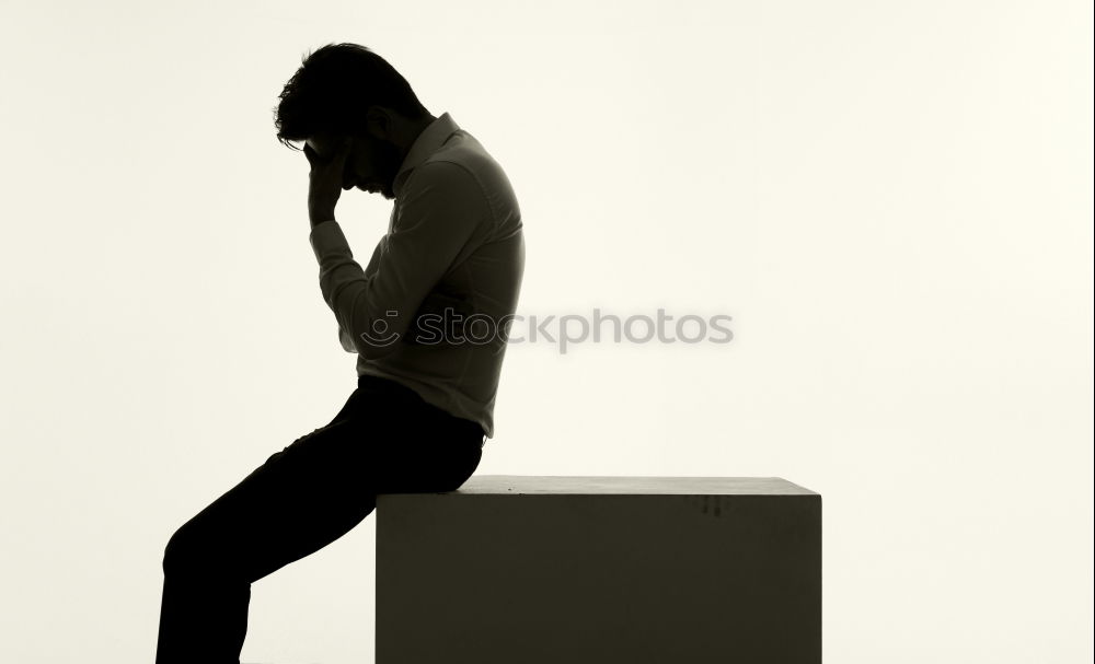 Image, Stock Photo against the wall Black