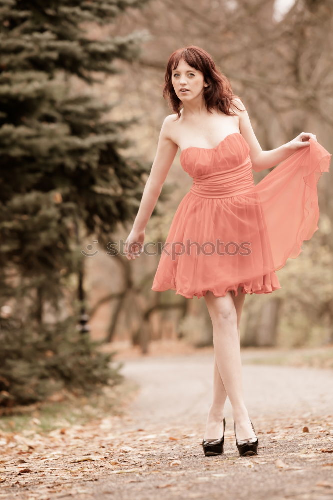 Similar – Woman in pink carnival dress