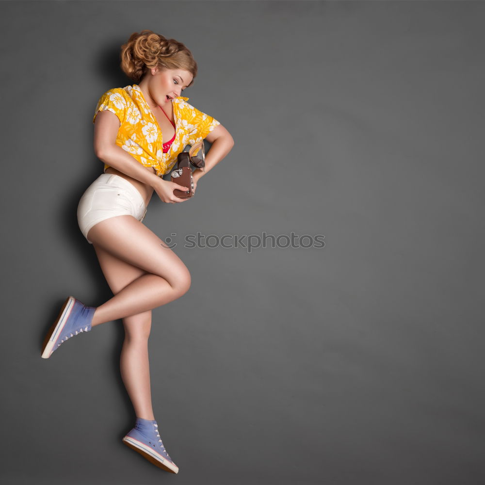 Similar – Image, Stock Photo Young redhead woman holding lemon ice creams